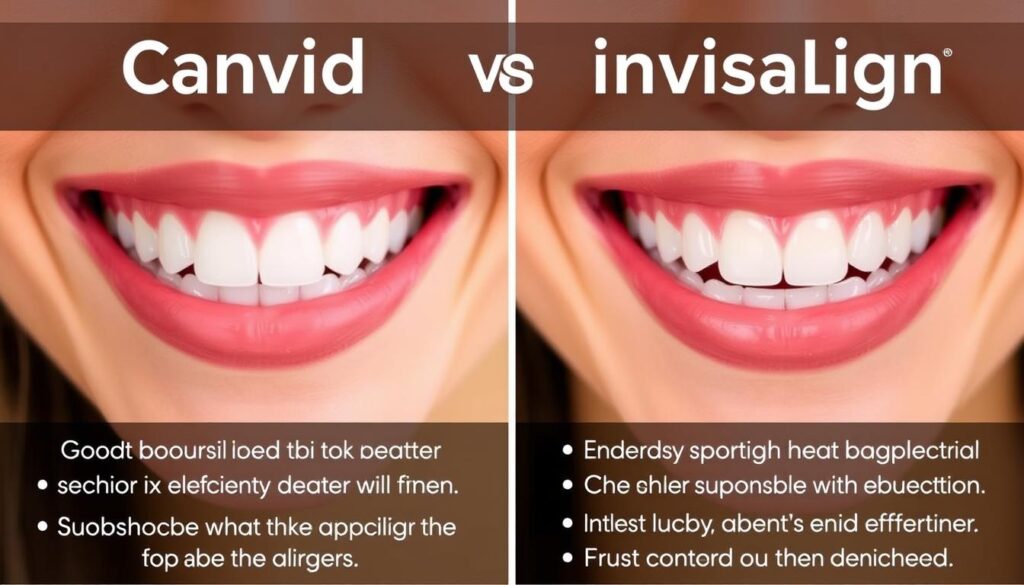 Compare Candid and Invisalign aligners side by side.