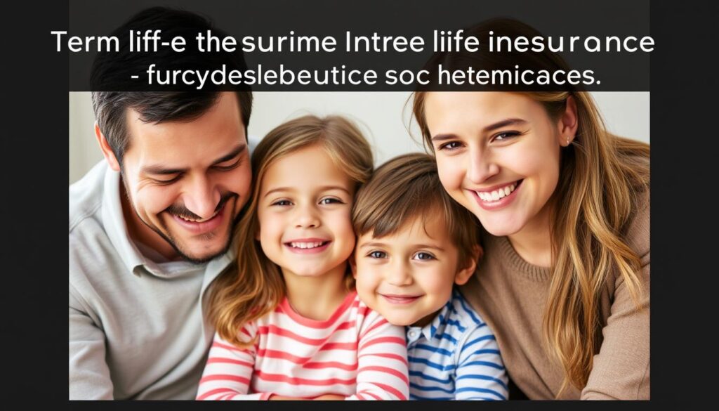 Generate an image of a family with young children, symbolizing the need for term life insurance. Generate an image of a family with young children, symbolizing the need for term life insurance.
