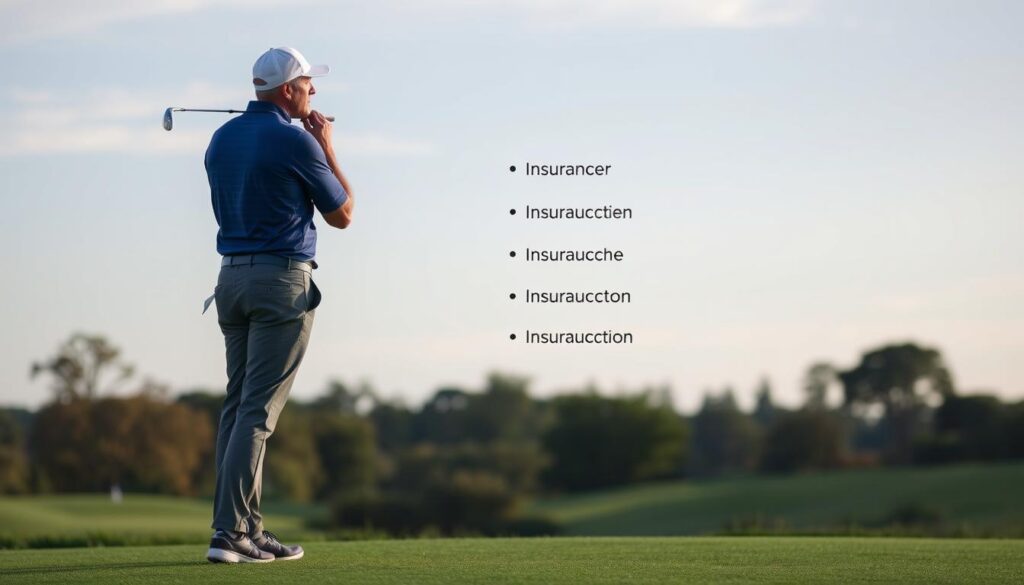 Image of a golfer choosing a coverage plan